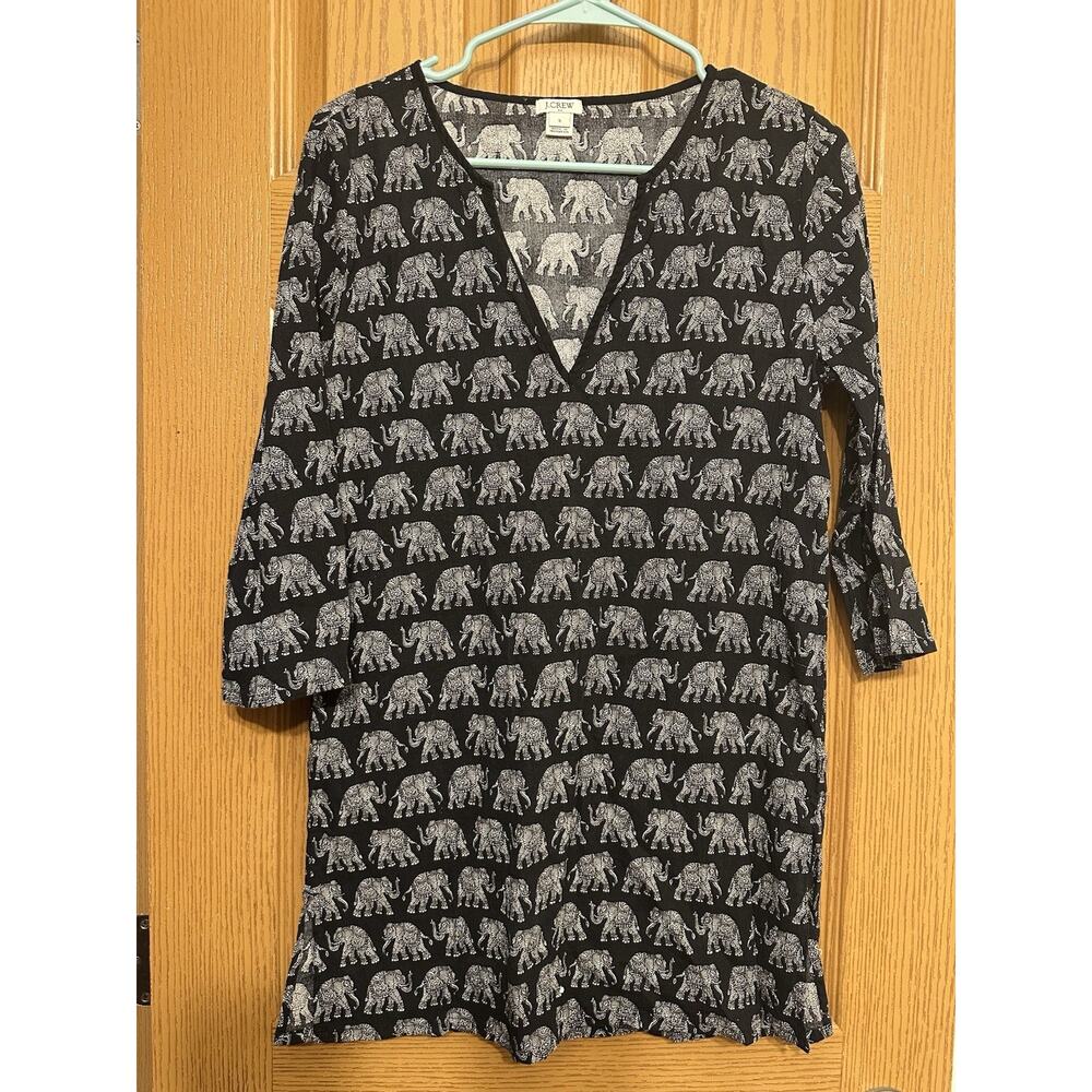 J.Crew Tissue elephant print tunic cover up size S
